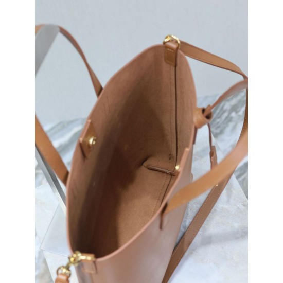 Cloni Borsa Replica shopping Tote YSL Saint Laurent Toy North/South verticale Marrone firmate
