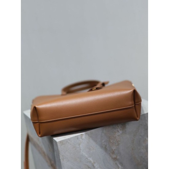 Cloni Borsa Replica shopping Tote YSL Saint Laurent Toy North/South verticale Marrone firmate