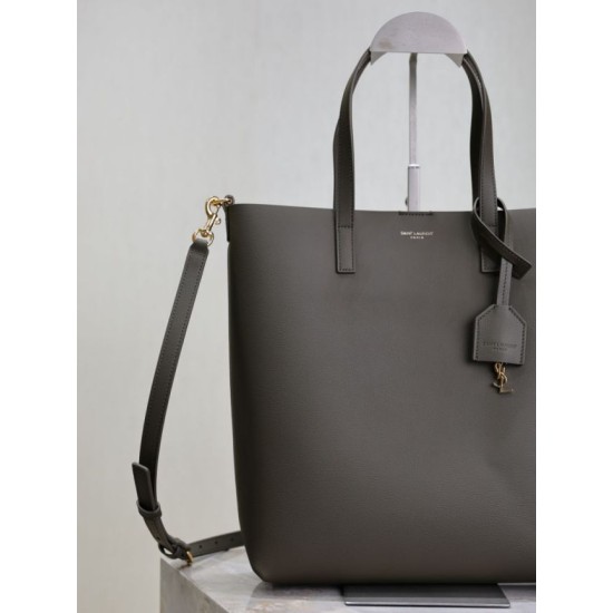 Replica di lusso Borse shopping Tote YSL Saint Laurent Toy North/South verticale Verde scuro Imitazioni Cloni Borse Replica shopping Tote YSL Saint Laurent Toy North/South verticale Verde scuro firmate