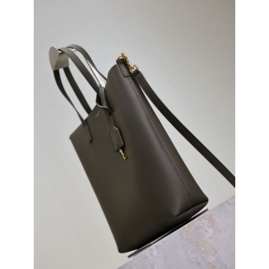 Replica di lusso Borse shopping Tote YSL Saint Laurent Toy North/South verticale Verde scuro Imitazioni Cloni Borse Replica shopping Tote YSL Saint Laurent Toy North/South verticale Verde scuro firmate