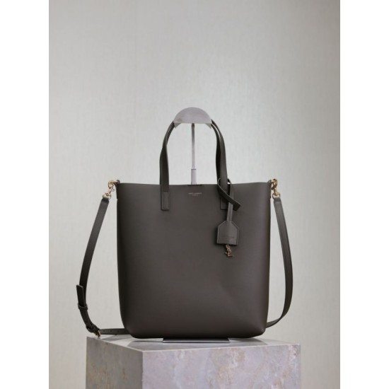 Replica di lusso Borse shopping Tote YSL Saint Laurent Toy North/South verticale Verde scuro Imitazioni Cloni Borse Replica shopping Tote YSL Saint Laurent Toy North/South verticale Verde scuro firmate