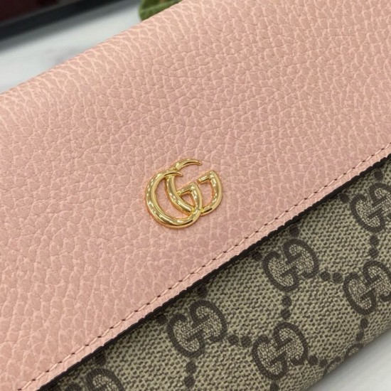 Replica di lusso Portafoglio Gucci GG Marmont bicolore con catena 546585 marrone/Rosa Imitazioni Cloni Portafoglio Gucci GG Marmont bicolore con catena 546585 marrone/Rosa firmate