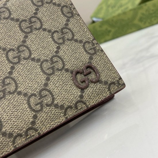 Replica di lusso Pari di alta qualità Portafoglio bi-fold Gucci Ophidia 768243 Marrone Imitazioni Cloni Pari replica di alta qualità Portafoglio bi-fold Gucci Ophidia 768243 Marrone firmate
