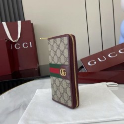 Cloni Portafoglio Gucci Ophidia con cerniera 838619 Borgogna firmate