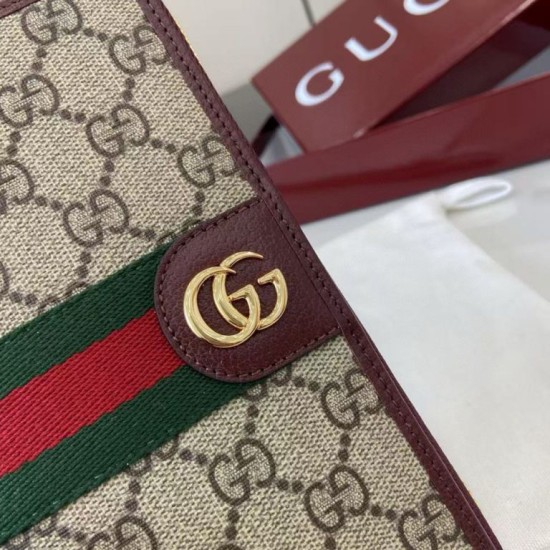 Replica di lusso Portafoglio Gucci Ophidia con cerniera 838619 Borgogna Imitazioni Cloni Portafoglio Gucci Ophidia con cerniera 838619 Borgogna firmate