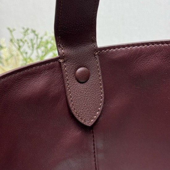 Replica di lusso Borse a secchiello con fibbia Prada Borgogna Imitazioni Cloni Borse a secchiello con fibbia Prada Borgogna firmate