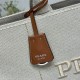 Replica di lusso Borse tote Prada Jardinière extra large in tela di cotone Beige Imitazioni Cloni Borse tote Prada Jardinière extra large in tela di cotone Beige firmate