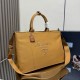 Replica di lusso Borse tote Prada Jardinière extra large in tela di cotone marrone Imitazioni Cloni Borse tote Prada Jardinière extra large in tela di cotone marrone firmate