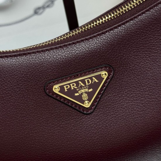 Replica di lusso Borsa a tracolla Prada Aimée media bordeaux Imitazioni Cloni Borsa a tracolla Prada Aimée media bordeaux firmate