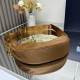 Replica di lusso Borsa a tracolla Prada Re-Nylon Demi-Lune 1BH222 marrone Imitazioni Cloni Borsa a tracolla Prada Re-Nylon Demi-Lune 1BH222 marrone firmate