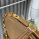 Replica di lusso Borsa a tracolla Prada Re-Nylon Demi-Lune 1BH222 marrone Imitazioni Cloni Borsa a tracolla Prada Re-Nylon Demi-Lune 1BH222 marrone firmate