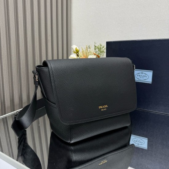 Replica di lusso Borsa a tracolla Prada messenger 2VD069 Nero Imitazioni Cloni Borsa a tracolla Prada messenger 2VD069 Nero firmate