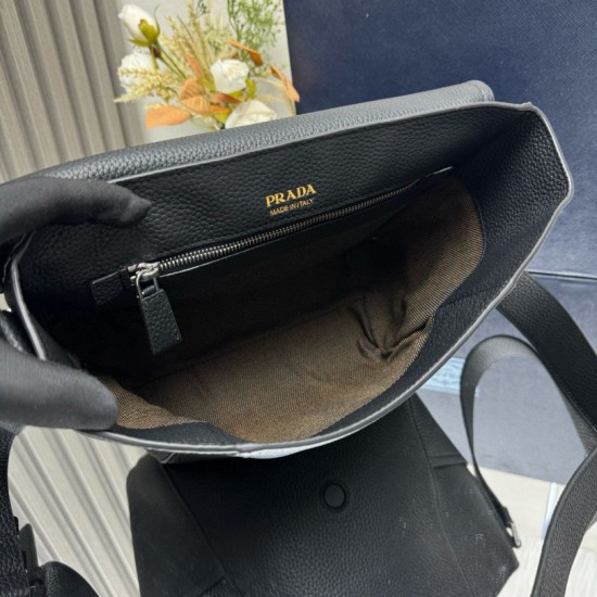 Replica di lusso Borsa a tracolla Prada messenger 2VD069 Nero Imitazioni Cloni Borsa a tracolla Prada messenger 2VD069 Nero firmate