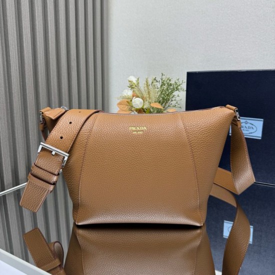 Replica di lusso Borse fedele Prada messenger 2VH178 Marrone Imitazioni Cloni Borse Replica fedele Prada messenger 2VH178 Marrone firmate