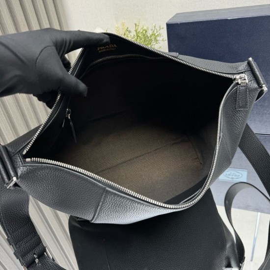 Replica di lusso Borse fedele Prada messenger 2VH178 Nero Imitazioni Cloni Borse Replica fedele Prada messenger 2VH178 Nero firmate