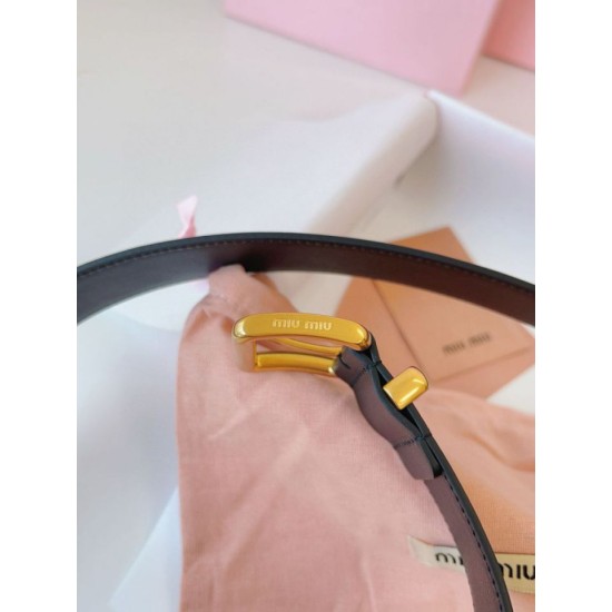 Replica di lusso Pari Cintura con fibbia color oro Miu Miu 35mm Nero Imitazioni Cloni Pari replica Cintura con fibbia color oro Miu Miu 35mm Nero firmate