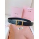 Replica di lusso Pari Cintura con fibbia color oro Miu Miu 35mm Nero Imitazioni Cloni Pari replica Cintura con fibbia color oro Miu Miu 35mm Nero firmate