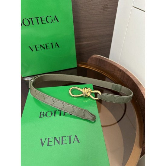 Cloni Pari replica Cintura BV Andiamo Intrecciato Nappa verde firmate