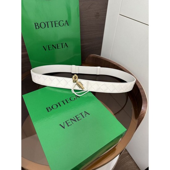 Replica di lusso Pari Cintura BV Andiamo Intrecciato Nappa 2cm verde/bianco/caffè Imitazioni Cloni Pari replica Cintura BV Andiamo Intrecciato Nappa 2cm verde/bianco/caffè firmate