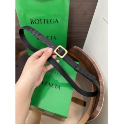 Cintura BV Contour Intrecciato piccolo seta intrecciata Nero