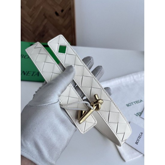 Replica di lusso Alta gamma Cintura tessuto a quadri grandi BV Andiano Intreccio caffè Imitazioni Cloni Alta gamma replica Cintura tessuto a quadri grandi BV Andiano Intreccio caffè firmate