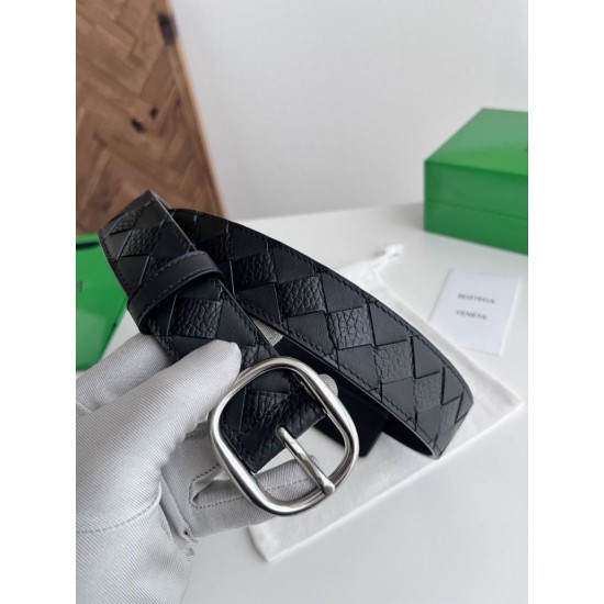 Cloni Cintura Intreccio Intreccio Check Da Uomo Bottega Veneta Nero firmate