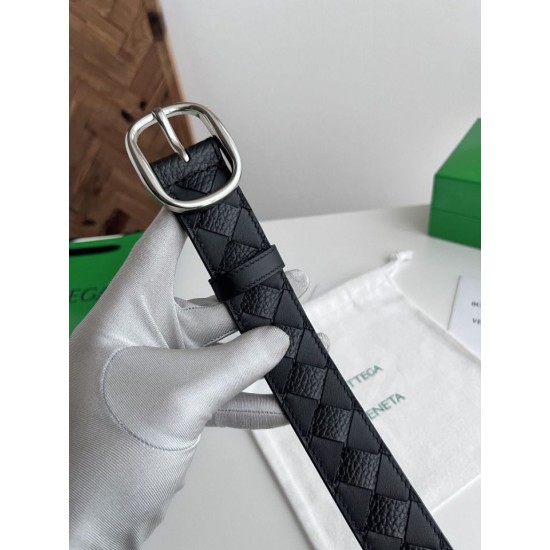 Cloni Cintura Intreccio Intreccio Check Da Uomo Bottega Veneta Nero firmate