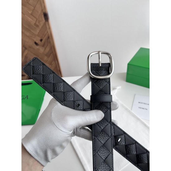 Cloni Cintura Intreccio Intreccio Check Da Uomo Bottega Veneta Nero firmate