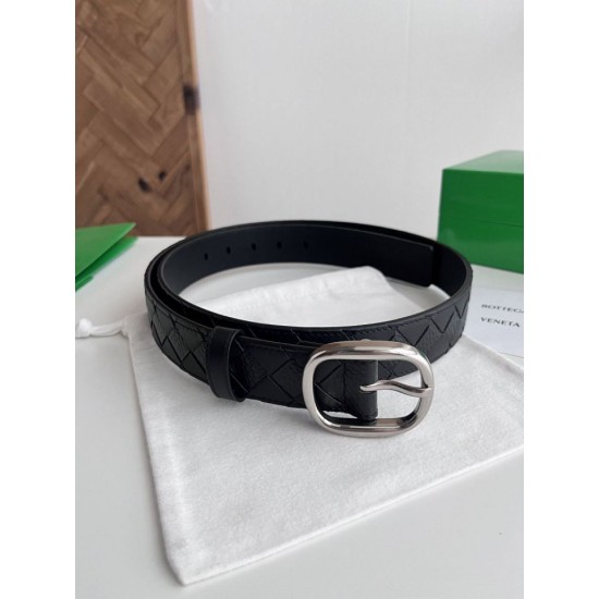 Cloni Cintura Intreccio Intreccio Check Da Uomo Bottega Veneta Nero firmate