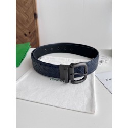 Cintura reversibile da uomo Bottega Veneta Intreccio Blu