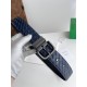 Cloni Cintura reversibile da uomo Bottega Veneta Intreccio Blu firmate
