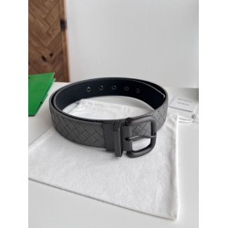 Cintura reversibile da uomo Bottega Veneta Intreccio Grigio