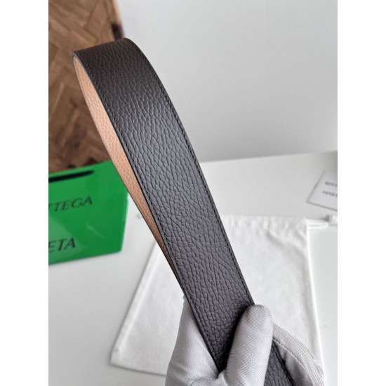 Replica di lusso Borse Cintura reversibile in pelle da uomo BV Nero Imitazioni Replica Borse Cintura reversibile in pelle da uomo BV Nero firmate