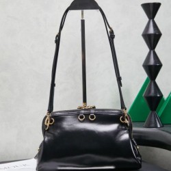 Cloni Pochette Miu Miu Honey Caprice con stampa a conchiglia 5BF131 Nero firmate