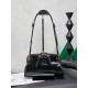 Replica di lusso Pochette Miu Miu Honey Caprice con stampa a conchiglia 5BF131 Nero Imitazioni Cloni Pochette Miu Miu Honey Caprice con stampa a conchiglia 5BF131 Nero firmate