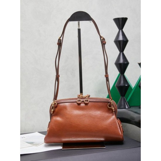 Replica di lusso Pochette Miu Miu Honey Caprice con stampa a conchiglia 5BF131 Marrone Imitazioni Cloni Pochette Miu Miu Honey Caprice con stampa a conchiglia 5BF131 Marrone firmate
