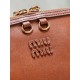 Replica di lusso Pochette Miu Miu Honey Caprice con stampa a conchiglia 5BF131 Marrone Imitazioni Cloni Pochette Miu Miu Honey Caprice con stampa a conchiglia 5BF131 Marrone firmate