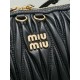 Replica di lusso Pochette Miu Miu Caprice trapuntata nappa 5BF130 Nero Imitazioni Cloni Pochette Miu Miu Caprice trapuntata nappa 5BF130 Nero firmate