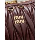 Replica di lusso Pochette Miu Miu Caprice trapuntata nappa 5BF130 Borgogna Imitazioni Cloni Pochette Miu Miu Caprice trapuntata nappa 5BF130 Borgogna firmate
