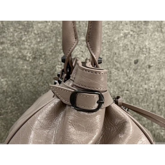 Replica di lusso Borsa a tracolla Balenciaga Le City East-West Rosa Imitazioni Cloni Borsa a tracolla Balenciaga Le City East-West Rosa firmate