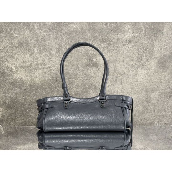 Replica di lusso Borse a tracolla Balenciaga Le City East-West grigia Imitazioni Cloni Borse Replica a tracolla Balenciaga Le City East-West grigia firmate