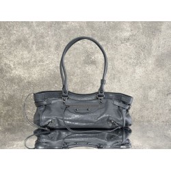 Borse a tracolla Balenciaga Le City East-West grigia