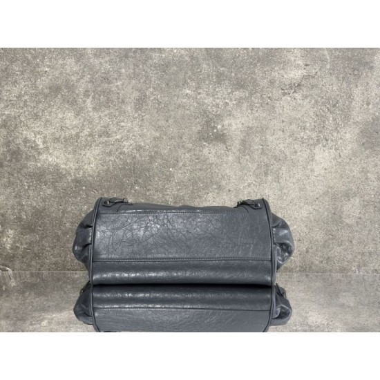 Replica di lusso Borse a tracolla Balenciaga Le City East-West grigia Imitazioni Cloni Borse Replica a tracolla Balenciaga Le City East-West grigia firmate
