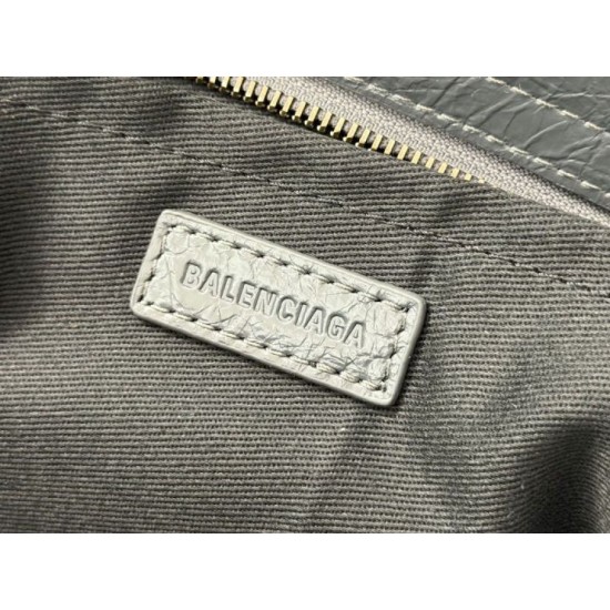 Replica di lusso Borse a tracolla Balenciaga Le City East-West grigia Imitazioni Cloni Borse Replica a tracolla Balenciaga Le City East-West grigia firmate
