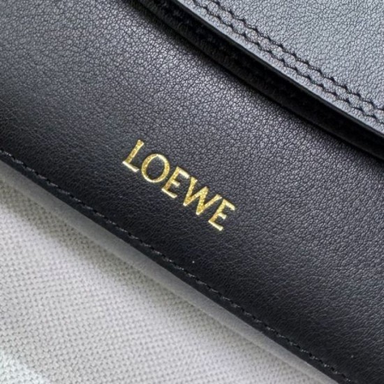 Replica di lusso Borse Firmate a tracolla media Loewe Ola nera Imitazioni Cloni Borse Firmate Replica a tracolla media Loewe Ola nera firmate