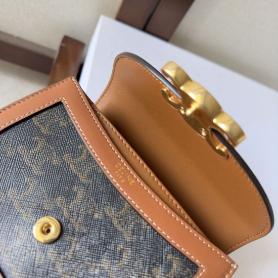 Replica di lusso Borsa Celine Mini Besace Clea Triomphe Canvas Pelle di vitello Imitazioni Cloni Borsa Celine Mini Besace Clea Triomphe Canvas Pelle di vitello firmate