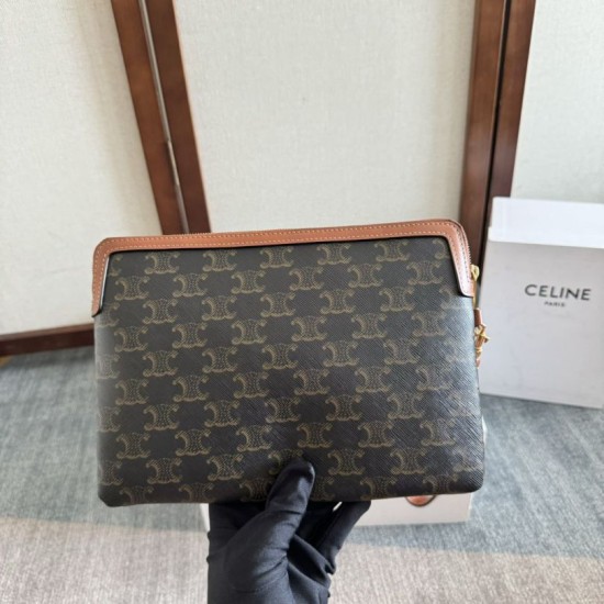 Replica di lusso Piccola pochette Celine con tracolla tela Triomphe Imitazioni Cloni Piccola pochette Celine con tracolla tela Triomphe firmate