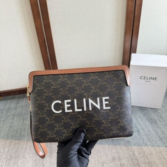Replica di lusso Piccola pochette Celine con tracolla tela Triomphe Imitazioni Cloni Piccola pochette Celine con tracolla tela Triomphe firmate