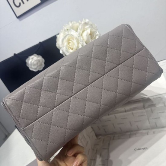 Replica di lusso Borsa a mano media Chanel 25 Hobo Caviar Quilted AS5311 Grigio Imitazioni Cloni Borsa a mano media Chanel 25 Hobo Caviar Quilted AS5311 Grigio firmate