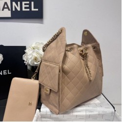 Replica di lusso Borse firmate media Chanel 25 Hobo Caviar Quilted AS5311 Beige Imitazioni Cloni Borse firmate replica media Chanel 25 Hobo Caviar Quilted AS5311 Beige firmate